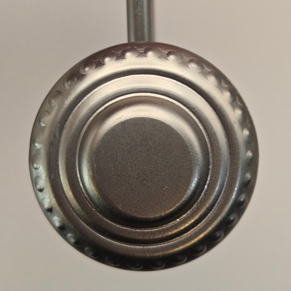 Shower Curtain hooks Set of 12 Brushed Nickel Medallion Silver Metal
